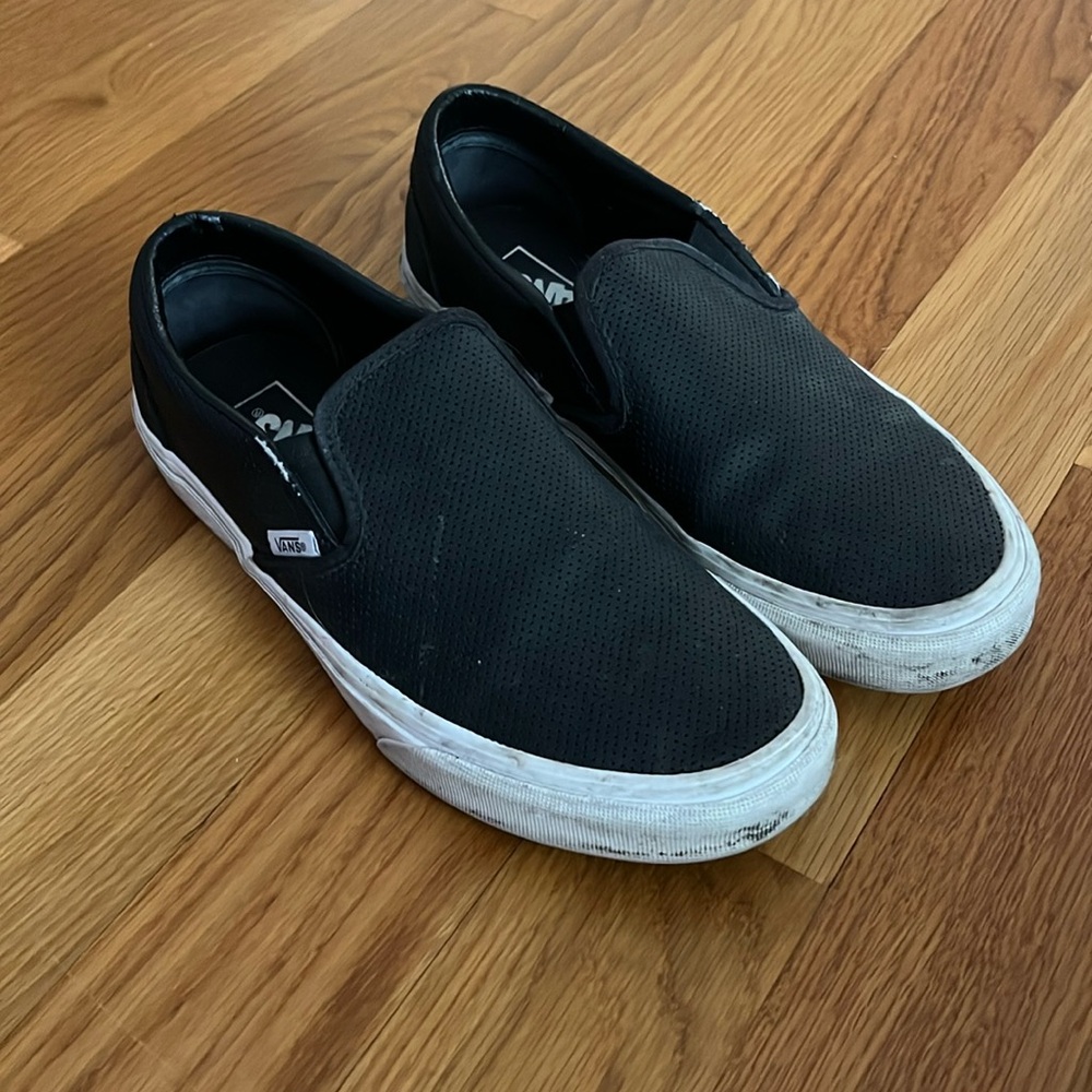 Black Leather Vans